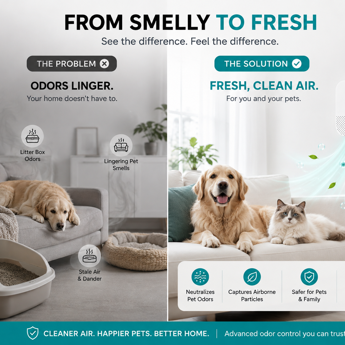 Pet Odor Eliminator Air Purifier